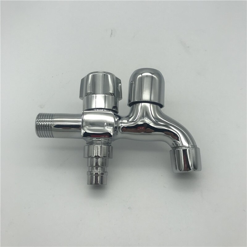 Washing Machine Tap Wall Mount Chrome Finished Small Tap Decorative Double Garden Faucet Double Using Bibcock Taps