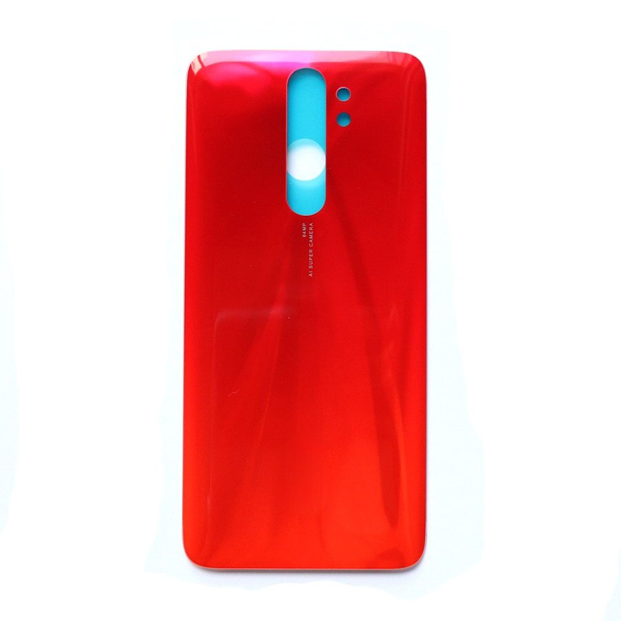 Voltar vidro capa para xiaomi redmi note8 nota 8 pro bateria capa traseira habitação painel da porta substituição + adheisve adesivo m1908c3jh: Note8 Pro-Red