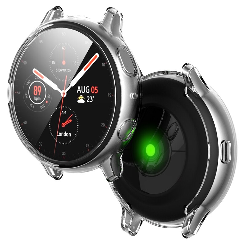 Coque HD et coque de Protection pour Samsung Galaxy Watch, pour Active 1 2 44/40mm, Protection Active1 2 44/40mm: Transparent / For Active 1