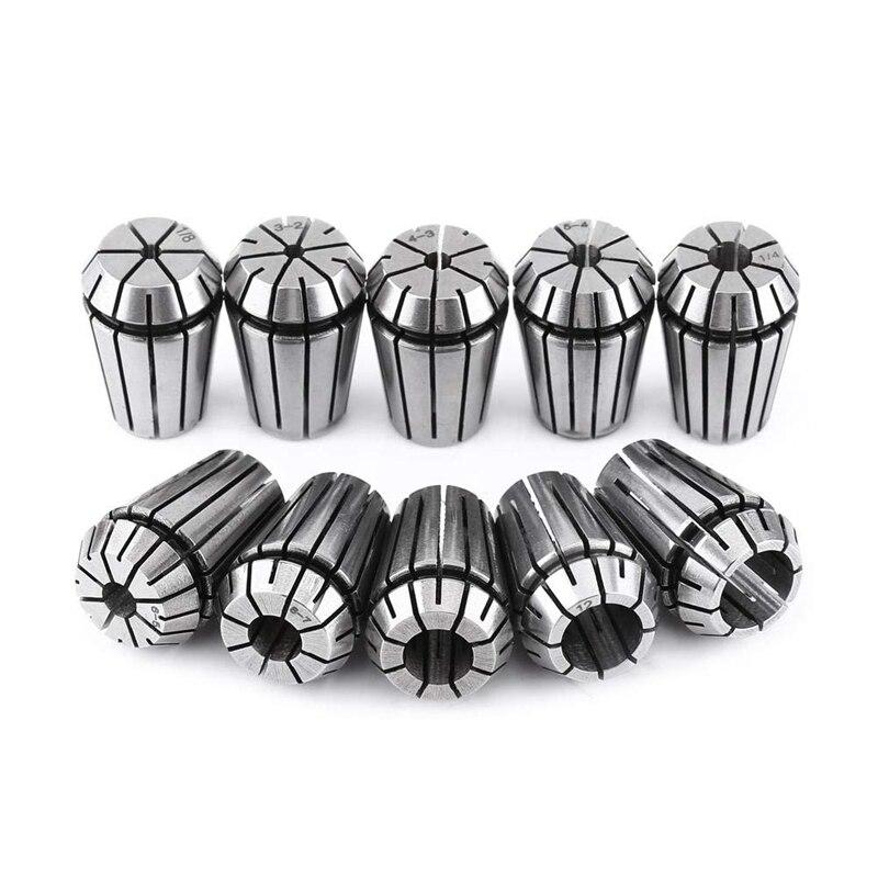 10Pcs ER20 Precision Spring Collet Set CNC Milling Lathe Tool ER20 Spring Collet Chuck