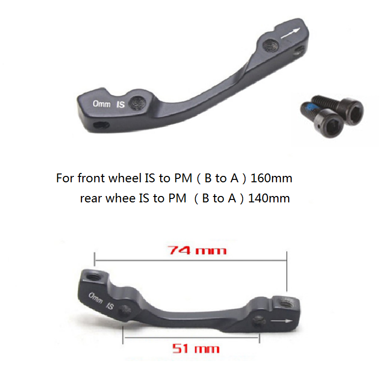 Soporte de freno de disco de bicicleta de montaña, adaptador de freno de disco para bici de montaña, delantero y trasero, 140, 160, 180, 203mm: IS to PM--F160 R140