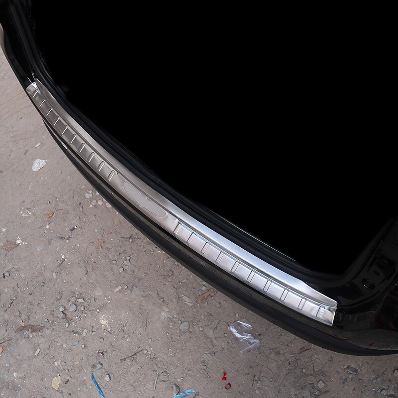 For Jeep Compass Exterior Accessories Rear Trunk Boot Bumper Guard Sill Plate Protective Cover Molding Steel