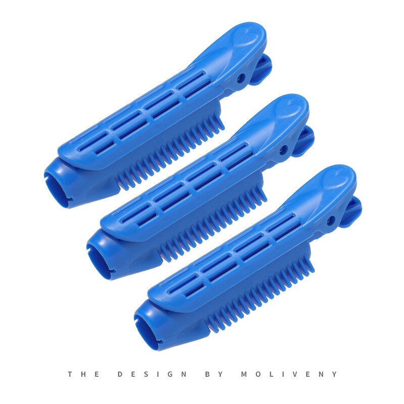 Dinorag 3/Pcs Hair Curler Clips Klemmen Wortels Perm Staven Styling Rollers Pluizig Haar Tools Draagbare Magic Curling Haar voor Vrouwen: Jewelry blue