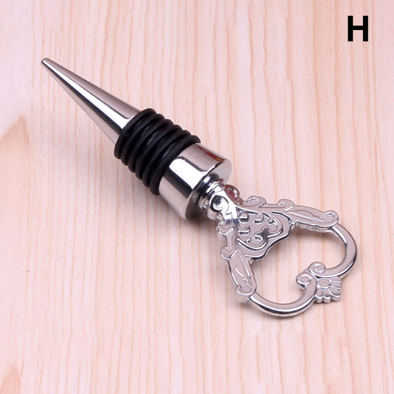 Recién 1 Uds Tapones de botellas de vino de bebidas tapones de botellas de forma de corazón de amor de estrella de mar de vino tapón de sellado MK: 08