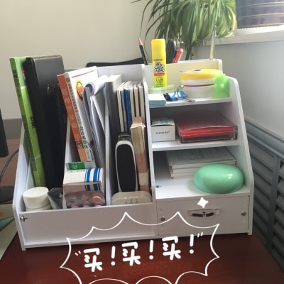 Suministros escolares para oficina, Accesorios de escritorio, organizador de escritorio, bandeja de archivos, organizador de lápices de maquillaje, revista, soporte para notas