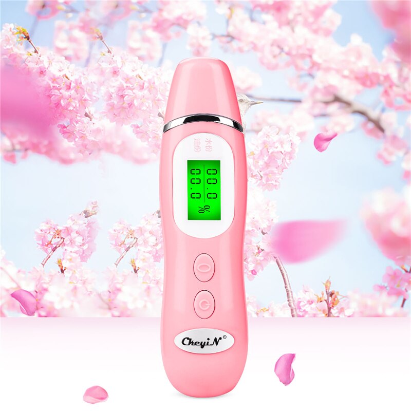 Precision Digital Analyzer Monitor for Skin Moisture Oil Skin Testing Tester Pen Face Clean Care Tool + Facial Sauna Steamer 35