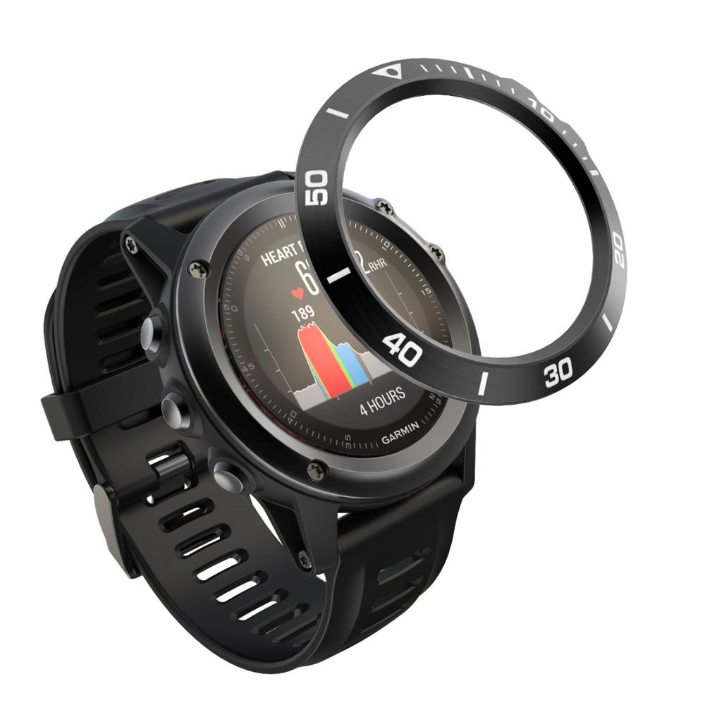 Voor Garmin Fenix 3/Fenix 3 Hr Anti-Kras Sticker Bescherming Ring Slimme Horloge Accessoires Voor Garmin Fenix 3 Beschermende Ringen: A Black white