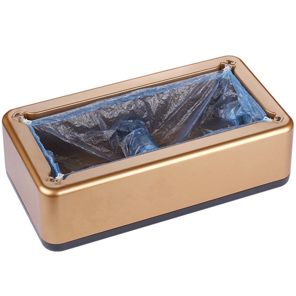 Automatic Shoe Cover Dispenser Anti Slip Hygiene Mechanical Laboratory Boot Safety Overshoe Machine Disposable Cleaning Home: Gold No Cover