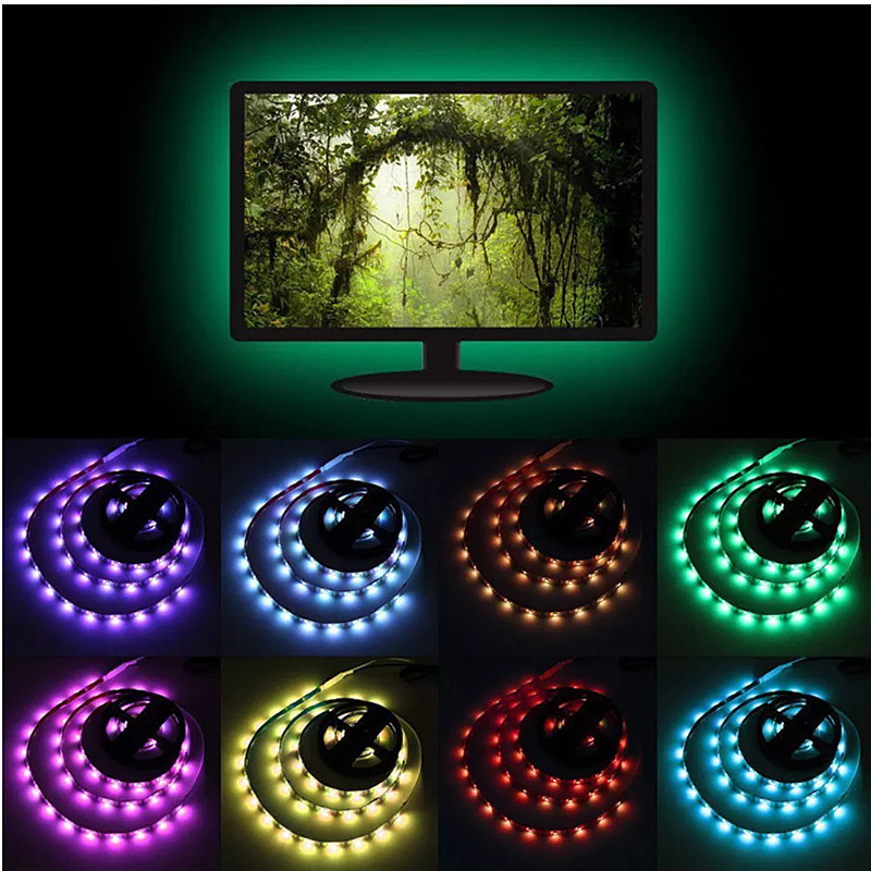 DC5V USB Cable LED strip light lamp SMD 5050 TV Background Lighting Kit Desktop Background Lamp for TV Computer Display Screen