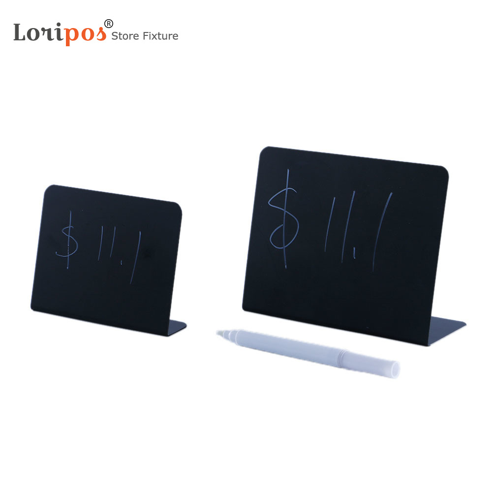 L Black Table Number Signage Stand Store Mini Chalk Menu Board Counter Top Blackboard Liquid Desk Sign Holder | Loripos
