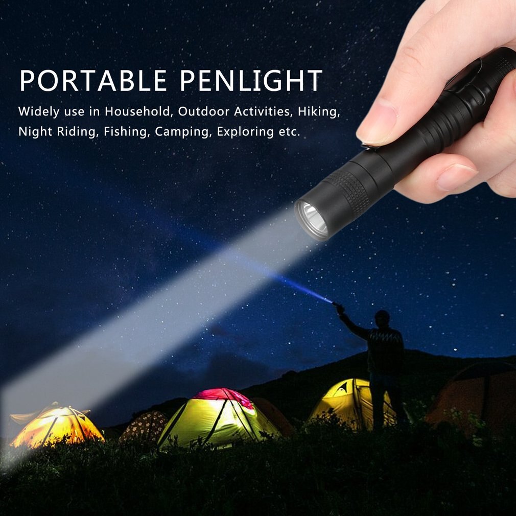 Tragbare Mini Wasserdichte Penlight 2000LM LED leistungsstarke taschenlampe AAA Batterie Leistungsstarke LED Outdoor Aktivitäten selbstverteidigung taschenlampe