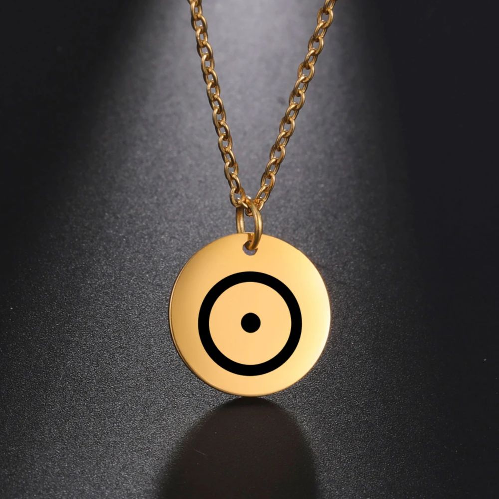 Dawapara Planeet Symbool Amulet Kleine Charme Ketting Jupiter Saturnus Pluto Neptunus Planetaire Alchemische Symbolen Roestvrij Staal