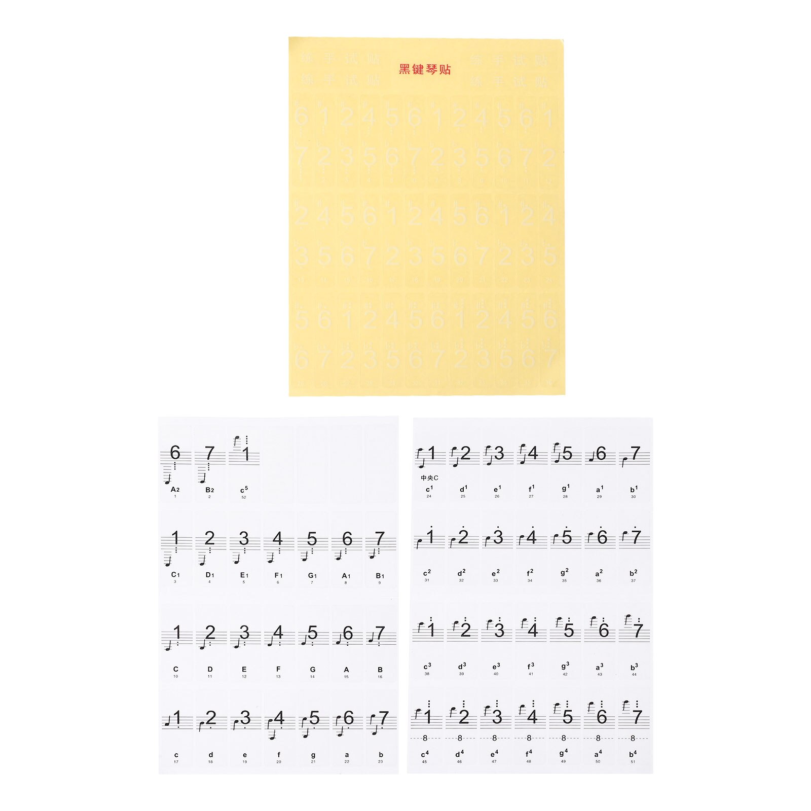 2 Pcs Piano Sticker Piano Keyboard Decals Piano Beginner Decal Piano Accessories