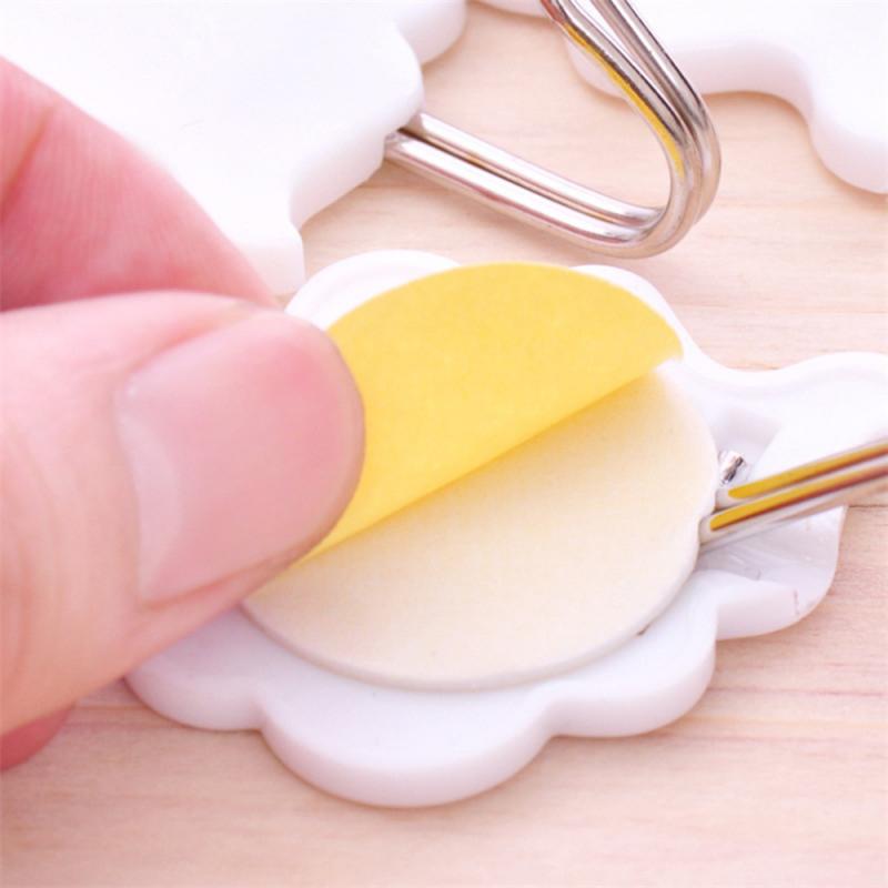 3Pcs Self-adhesive Hooks Bathroom Kitchen Clouds Hanger Stick On Wall Hanging Door Clothes Towel Holder Racks