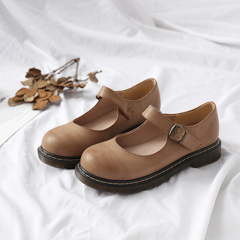 Mori fille Vintage en cuir Mary Janes école uniforme chaussures