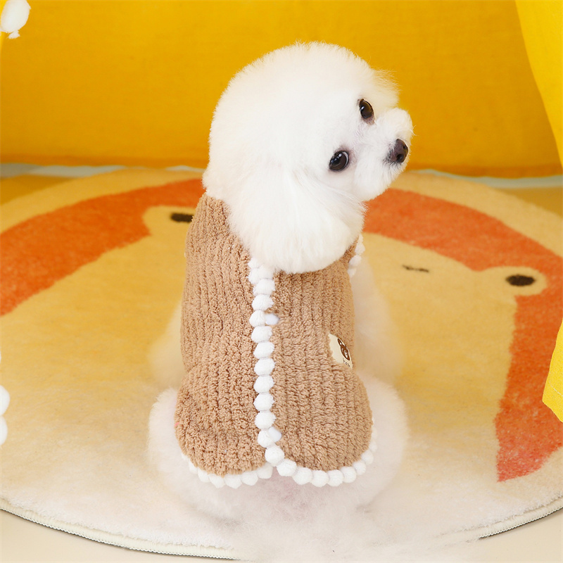 Ropa de lana para perros, cárdigan de invierno, disfraz para perro, chaleco, chaqueta para perros pequeños, perro salchicha, Chihuahua, cachorro, abrigos sin mangas, chaquetas: L / Morado