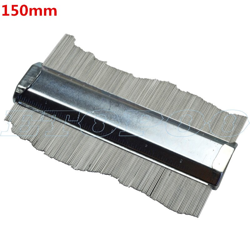 10inch 250mm plastic Contour Profile Gauge Tiling Laminate Tiles Edge Shaping Ruler metal Contour Duplicator Gauge: 150mm metal