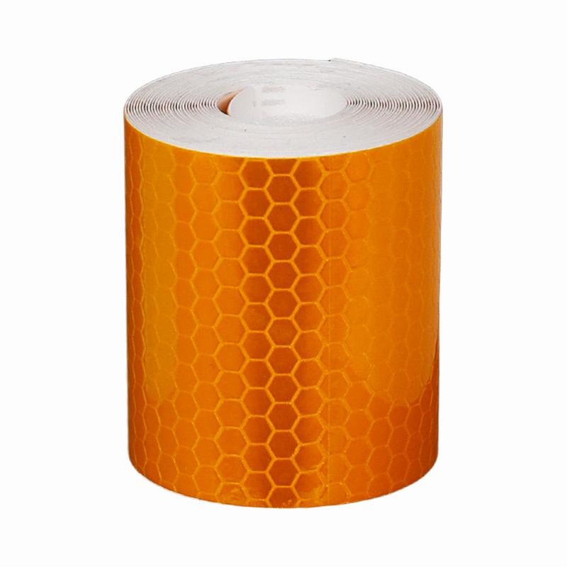 Buitensport fiets lichaam reflecterende stickers nachtelijk rijden veiligheid waterdichte brede stickers reflecterende waarschuwingstape: Oranje