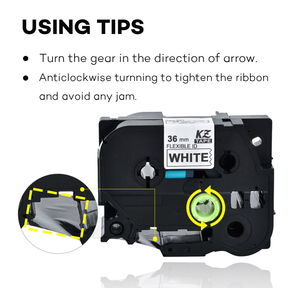 36mm Labeling Tapes TZE Compatible Tze-FX261 tze-fx661 fx461 Flexible Cable Label Tape Ribbon for Brother P Touch Printer