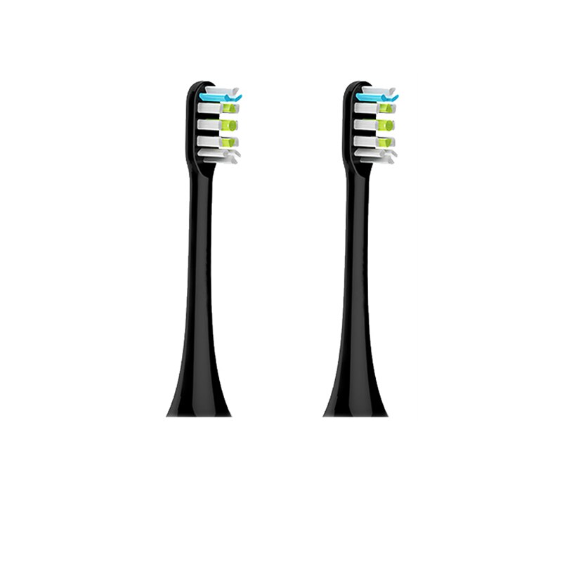 Wymienne główki robić szczoteczek pasują robić Xiaomi SOOCAS X1 X3 X3U X5 SOOCARE elektryczny soniczna szczoteczka robić zębów miękkie wymienne dysze robić szczoteczek: 2 szt czarny