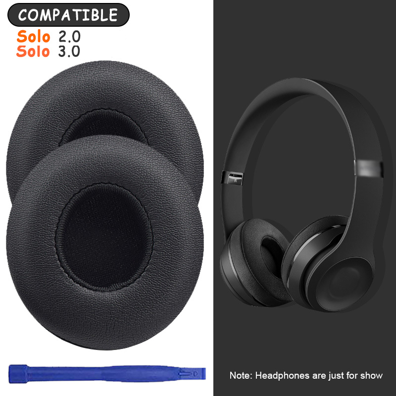 KUTOU Oorkussen Voor Beats Solo 2 Solo 2 Oorkussen Solo 3 Solo 3 Hoofdtelefoon Oorkussens Oorschelpen Vervangende Onderdelen Headset Foam Pad: Bruin