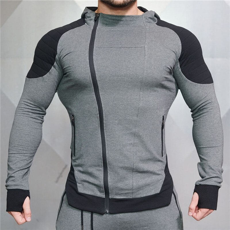 Workout Jogging Running Jacket Mannen Training Bodybuilding Kleding Hooded Sweater Mannen Sport Jassen Running Jas Sportkleding