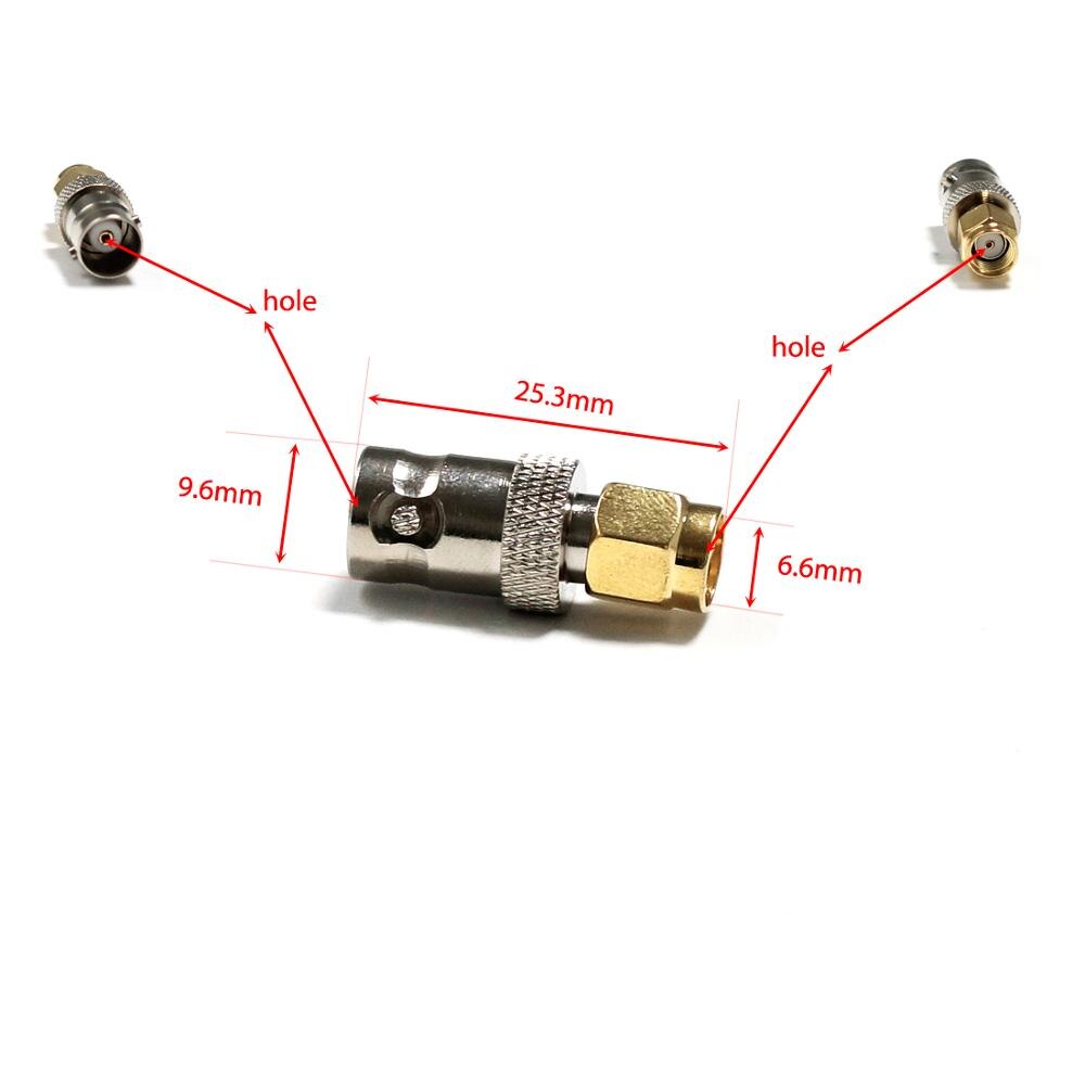 1Pc Bnc Vrouwelijke Jack Naar RP-SMA Male Plug Rf Coax Adapter Converter Straight Verguld