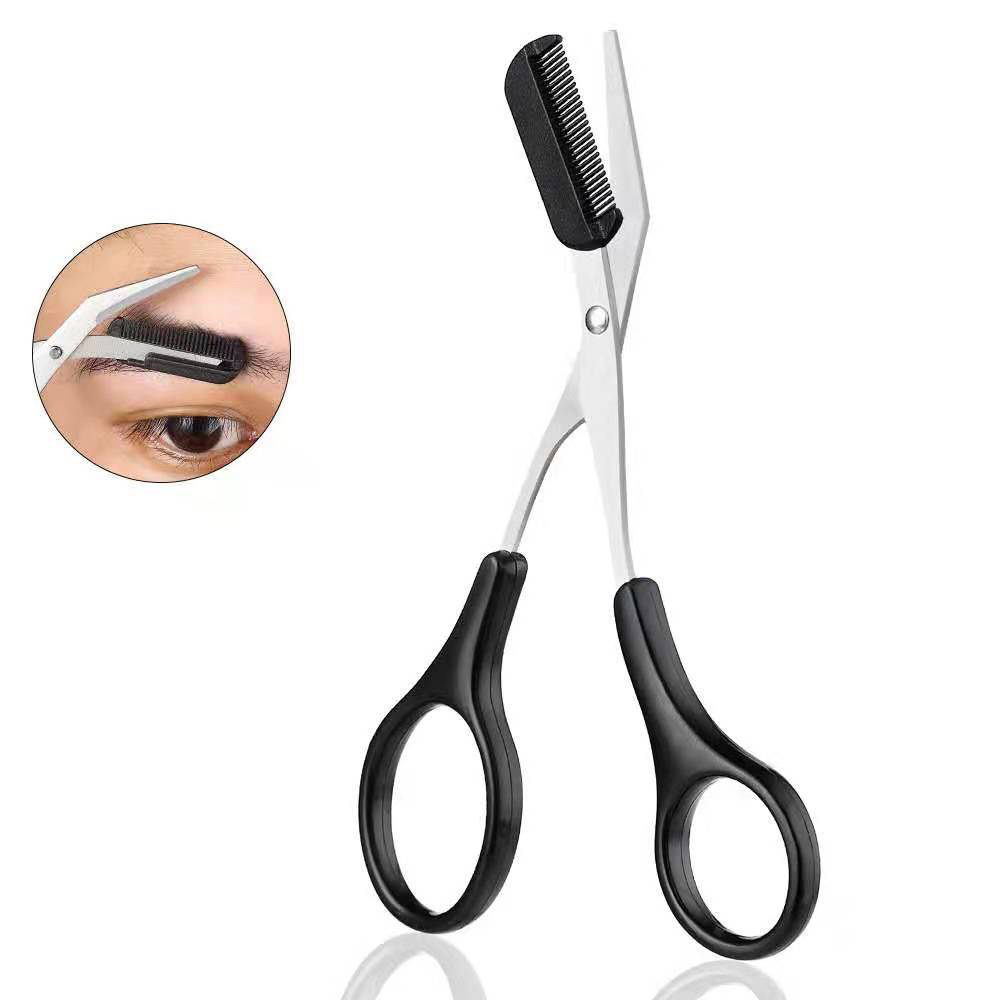 Ciseaux de maquillage avec peigne pour sourcils, accessoires cosmétiques, outils