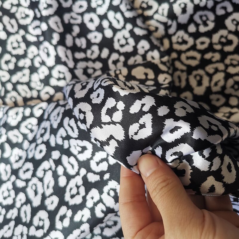 100cm*148cm Leopard Scarf Material Fabric Soft Polyester Satin
