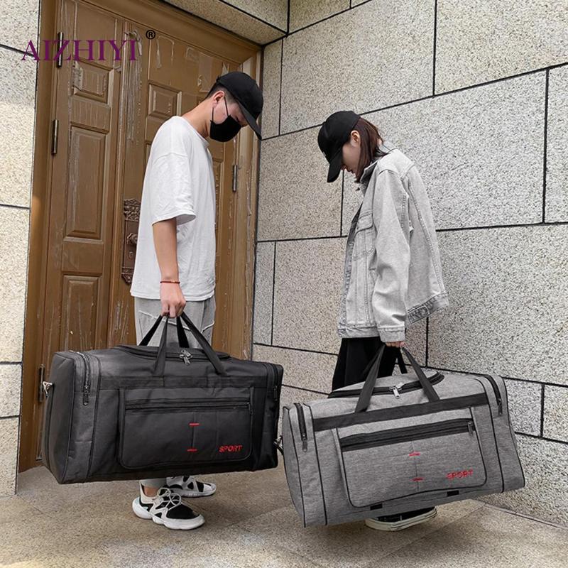 Multifunctionele Canvas Reizen Schoudertassen voor Vrouwen Mannen Casual Grote Capaciteit Sport Handtassen Unisex Fitness Gym Tote