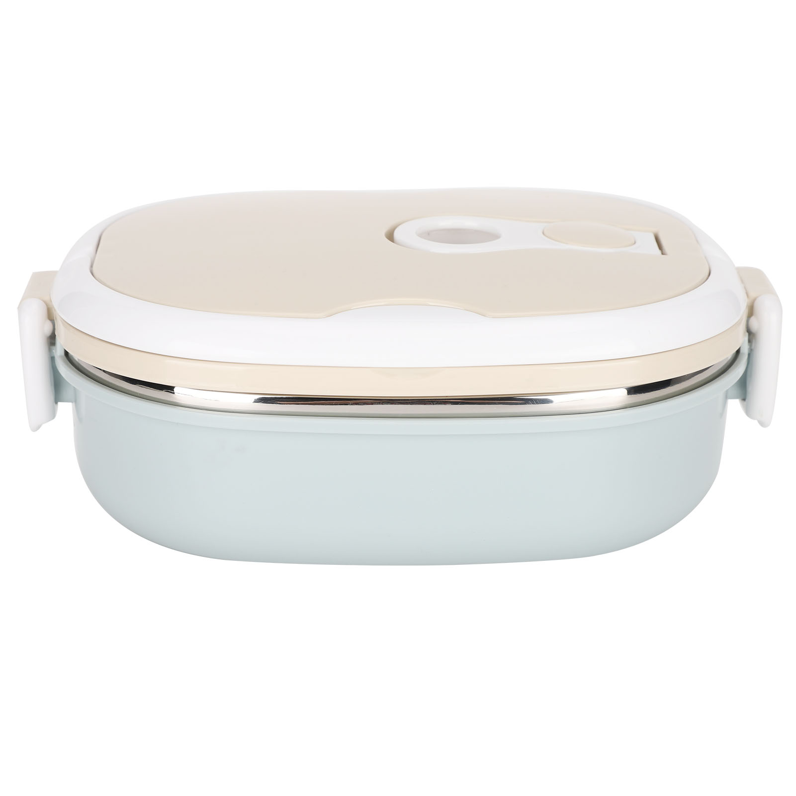 Utensilios de cocina fiambrera fiambrera contenedor de comida portátil de acero inoxidable para estudiantes niños trabajo fiambrera de acero inoxidable: Blanco