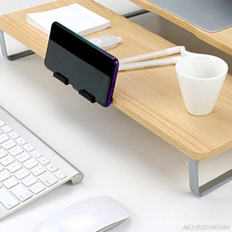 Classic Monitor Stand with Mobile Phone Holder - Compatible with 24-inch Laptop iMac, Desktops, Laptops and Printers D09 20