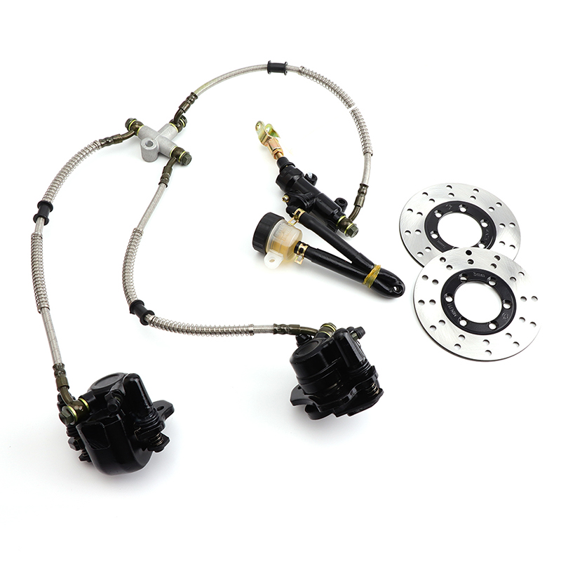 Hydraulische scheibenbremsanlage mit bremssattel, hauptbremszylinder und bremsscheibe für atv, go-kart, buggy und quad ( 50cc-250cc stück): Weiß