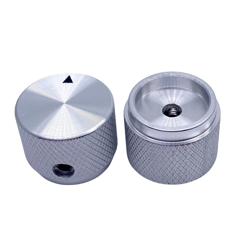 Aluminiumknopf, 20 x 15,5 mm, Potentiometer, Lautstärkeregler, Drehknopf, passend für Wellendurchmesser 4 mm, 6 mm, 6,4 mm, 8 mm, 8,2 mm
