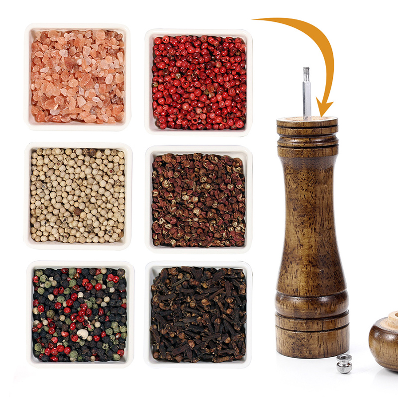 Salz und Pfeffer Mühle, Holz Pfeffer Schüttler mit Stark Einstellbare Keramik Grinder mit ersatz Keramik Rotor-küche zubehör