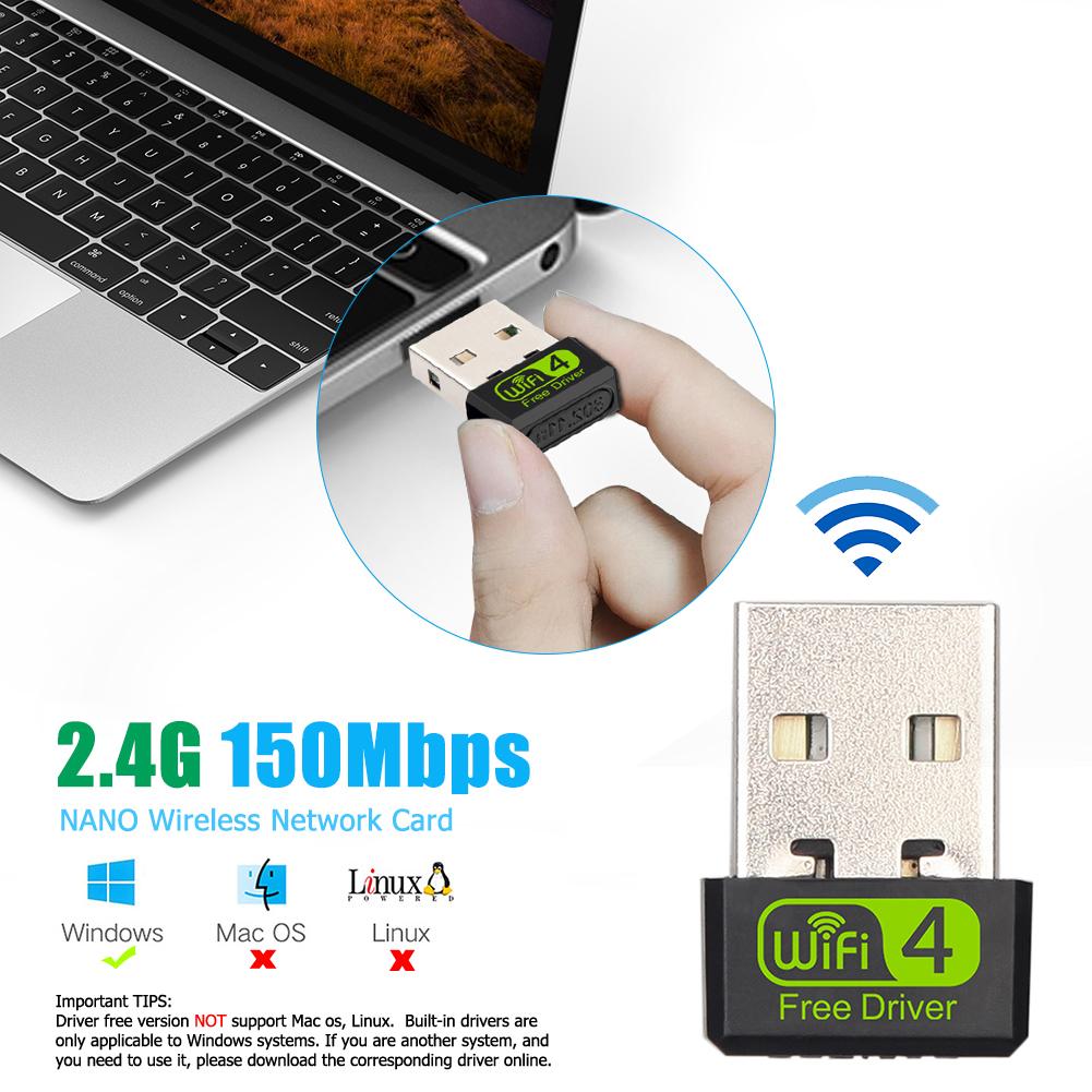 WD-1513B 2.4G WiFi Network Adapter 2dBi Antenna 150Mbps Lan Supporting CD-free Installation Driver Wireless Network Card for PC