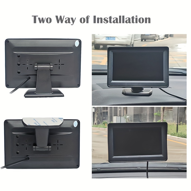 Cámara de visión trasera para coche, Monitor de 4,3 pulgadas con pantalla HD, sistema de marcha atrás para aparcamiento, furgoneta, autocaravana