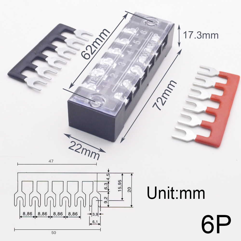 Brass Junction Box Electrical Screw Terminal Block and Insulated Barrier Strip Wire Connector Connecter Electronic Cable Contact: MULTI