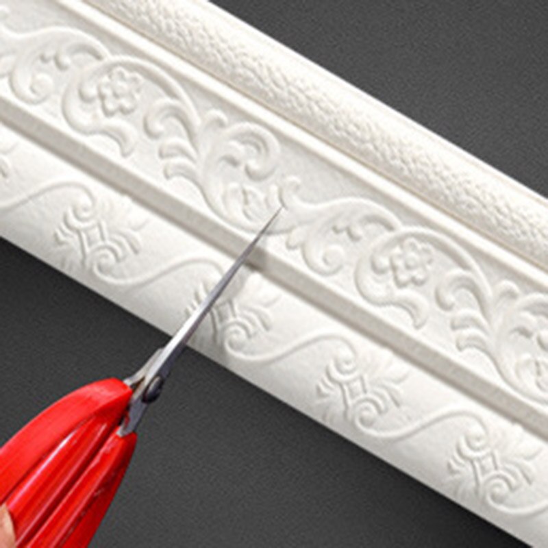 Baseboard 3D three-dimensional wallpaper self-adhesive lines TV background border waterproof wallpaper wallpaper wall stickers