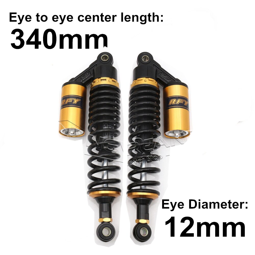 280mm 320mm 340mm 360mm 380mm 400mm 440mm moottoripyörän ilmaiskunvaimennin takajousitus mönkijä mönkijä nelipyörämoottori  d30: M99-26-3-340mm