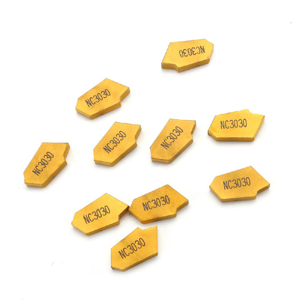 10pcs 3mm GTN3 CNC Parting Off Tips Carbide Inserts NC3030 Cutting Turning Tool