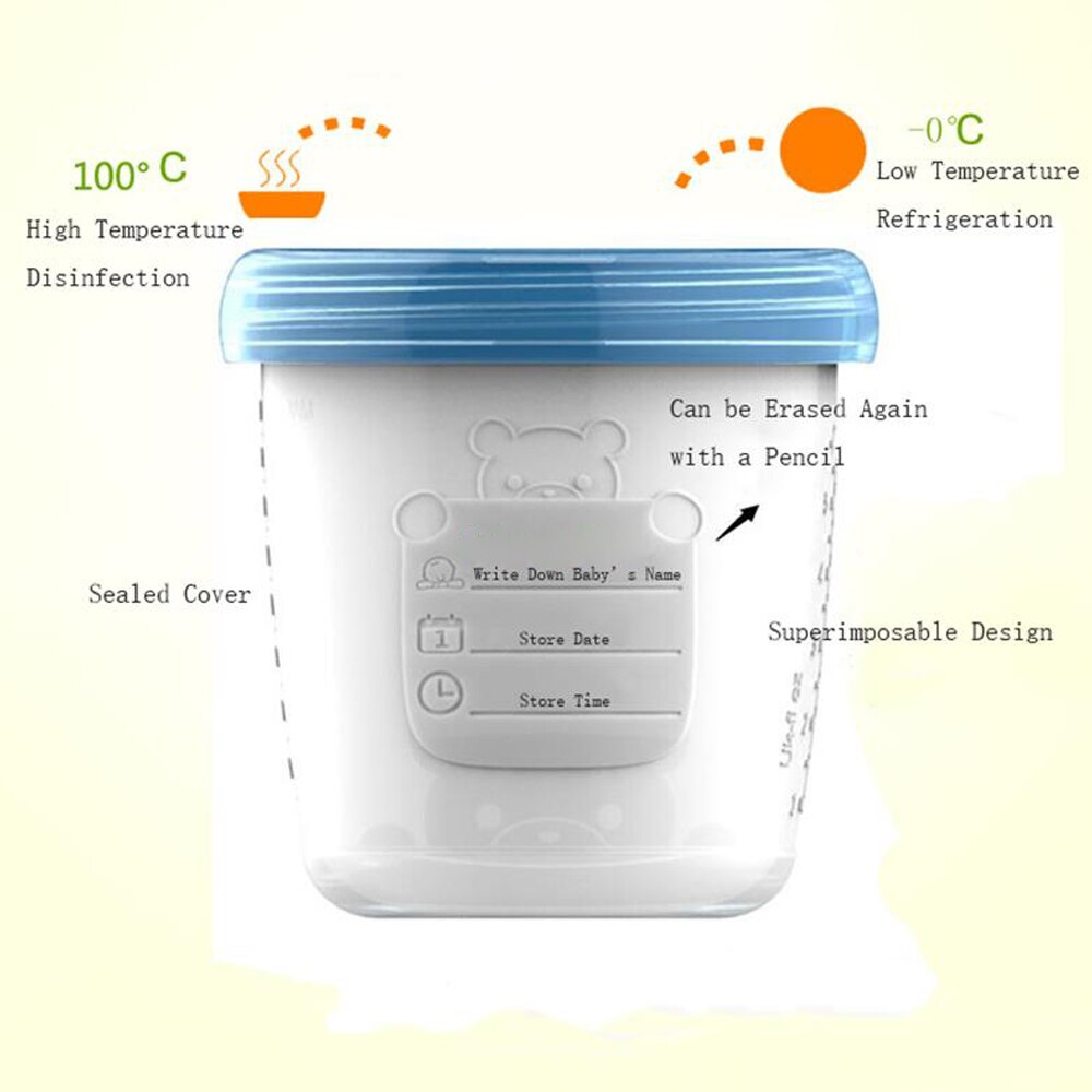 Cute Milk Storage Cup BPA-Free Freshmilkbox Fresh Milk Box for Breastmilkstoragecup