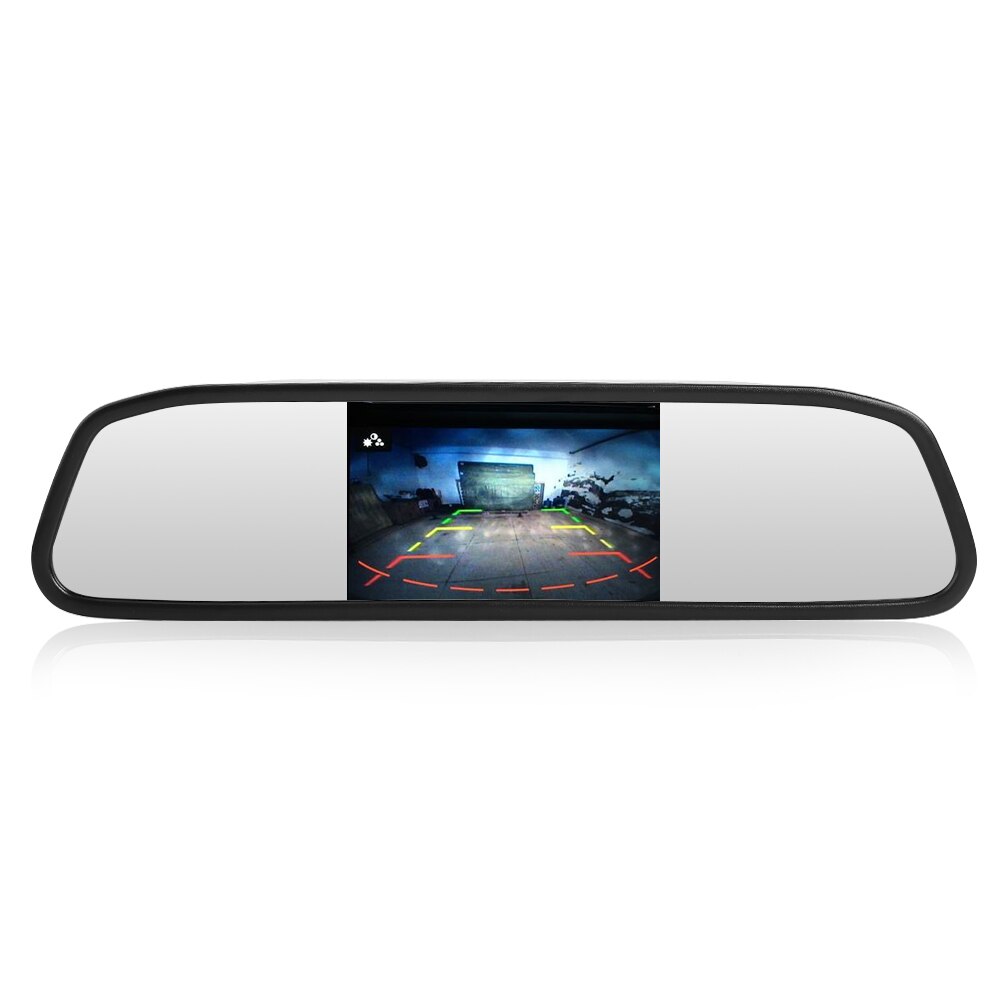 VODOOL 4.3'' Car Auto TFT Car Parking Mirror Monitor 2 Video Input For Rear view Camera Parking Assistance System