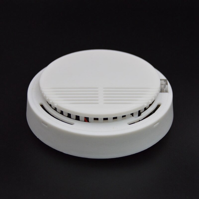9V/168 433Mhz Wireless Smoke Detector for Wifi / Pstn / Gsm Home Security System White Plastic