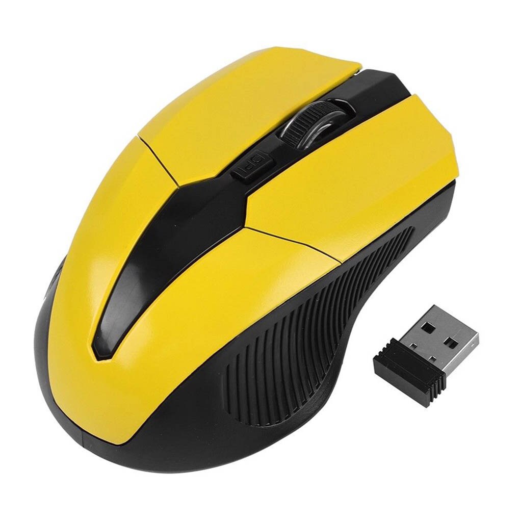 Wireless Gaming Mouse Adjustable DPI Switch 800-1200-1600DPI 2.4G 6 Buttons Optical Mouse for Laptop Notebook PC