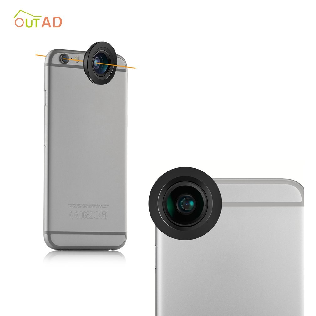 OUTAD 120 Gradi Grandangolare/Micro Lens 2 in 1 per il Clip-on Lenti Della Fotocamera Del Telefono Cellulare Kit per Samsung Per Smartphone Android
