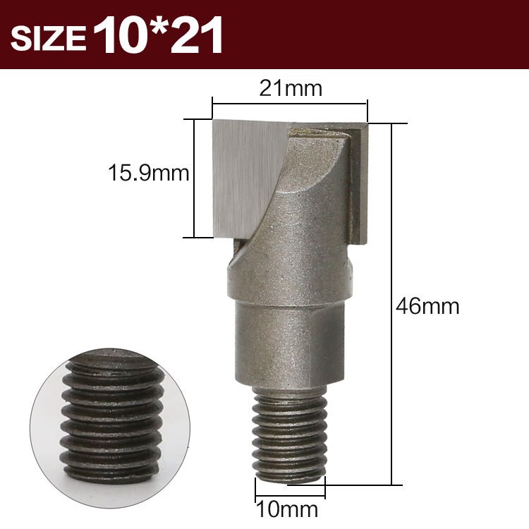 1PC10MM Shank Milling Cutter Wood Carving CNC Cleaning Bottom Router Bit Woodworking Tools Two Screw Thread Lock Milling Cutter: 04
