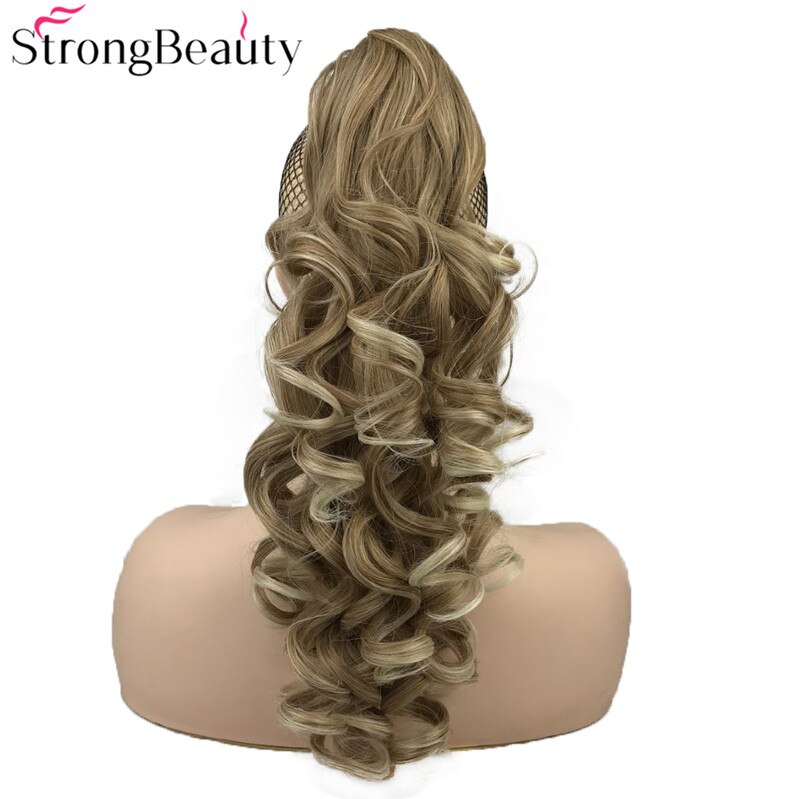 StrongBeauty Synthetic Long Wavy Ponytail Clip In Pony Tail Hair Extension Clip On Hair Piece: Default Title