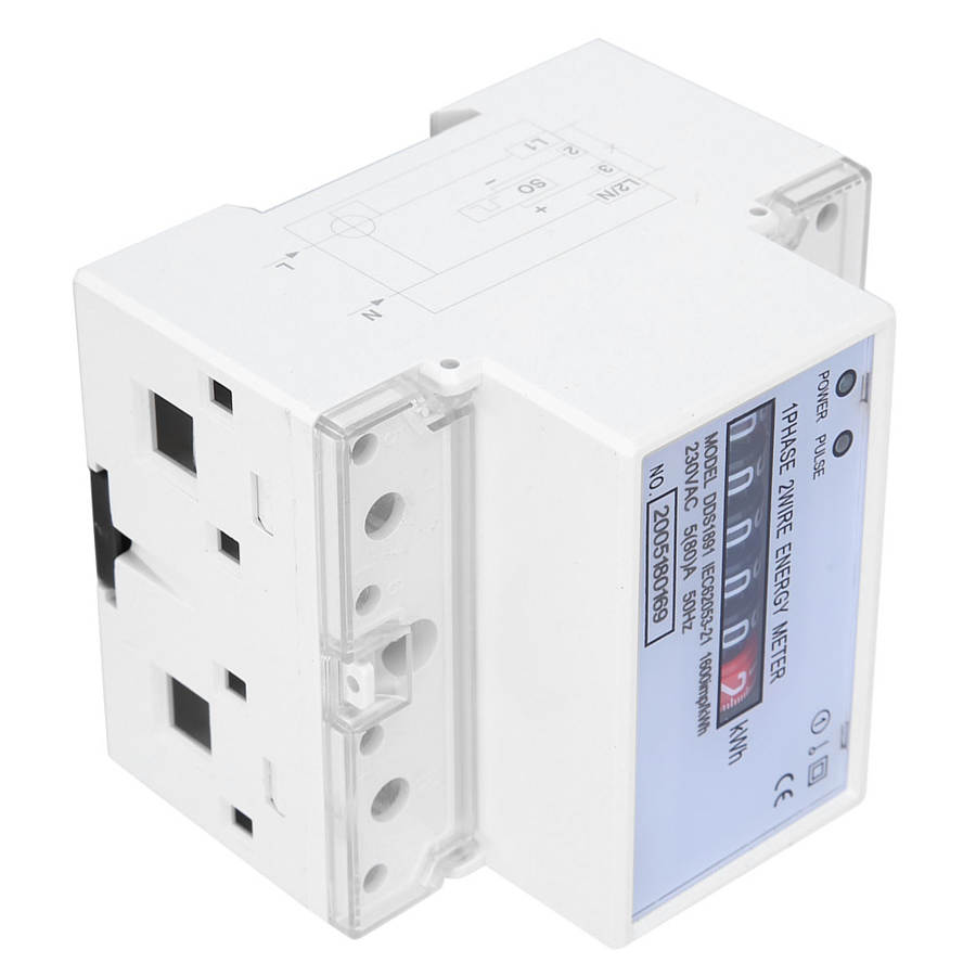 Single Phase Meter DDS1891 High Accuracy 4P LCD Electricity Rail Energy Meters 50Hz 230V