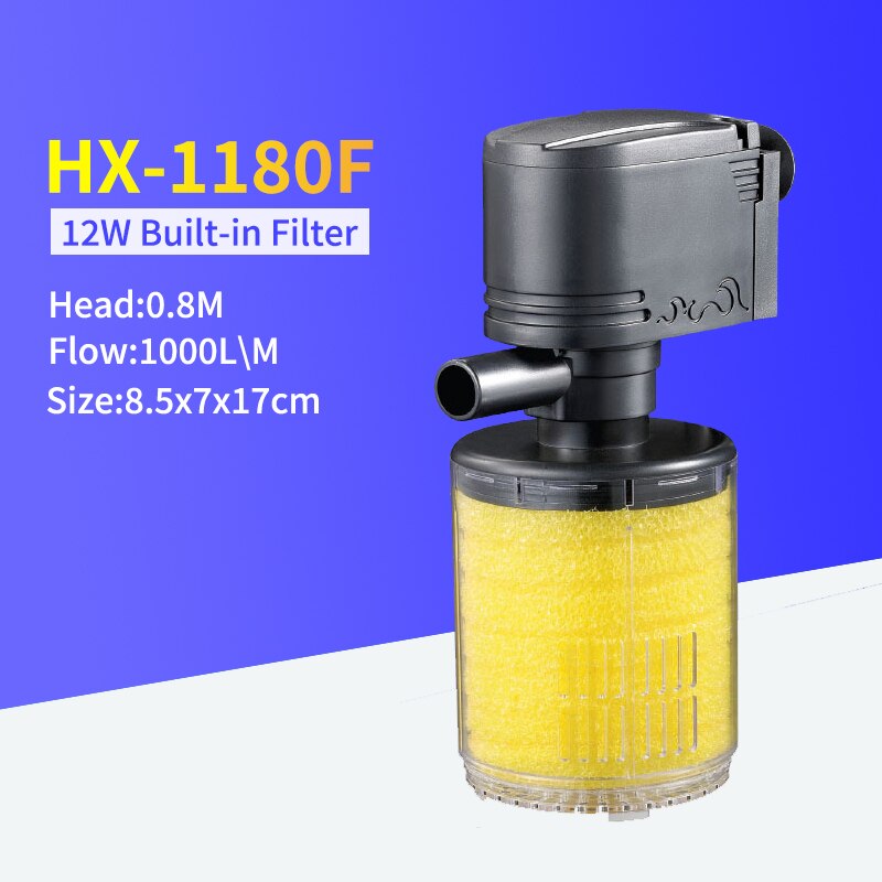 3 in 1 stille aquariumfilter dompelbare zuurstof interne pomp spons water met regensproeier voor aquarium luchtverhoging: G262774